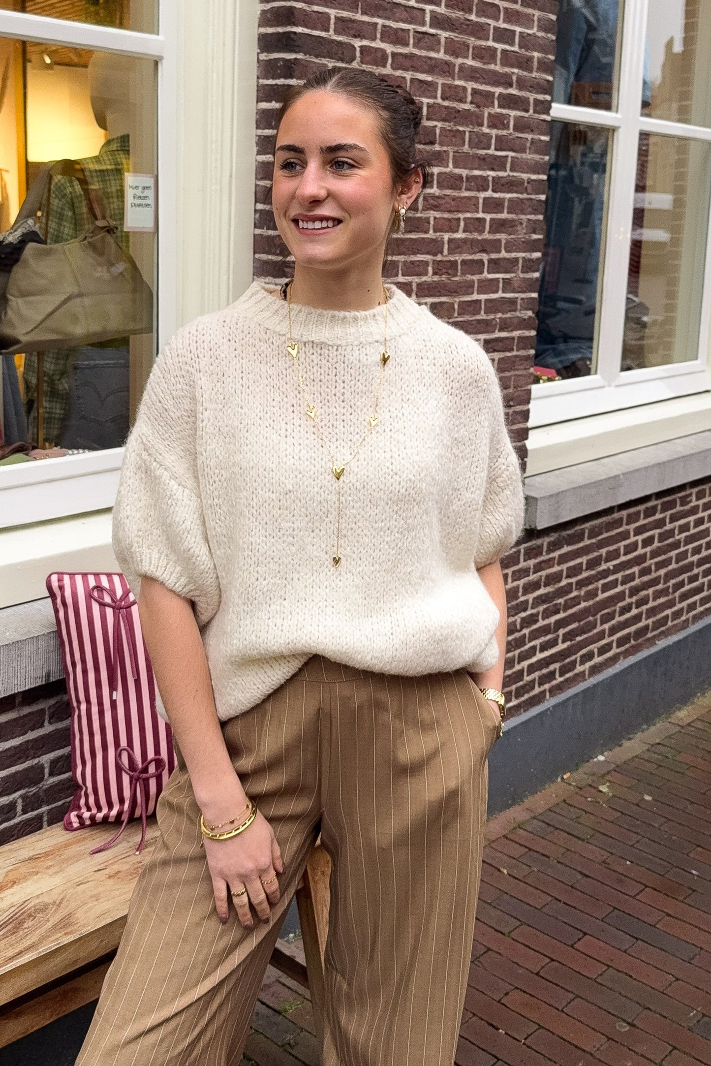 Trui Jeanine Offwhite voor dames