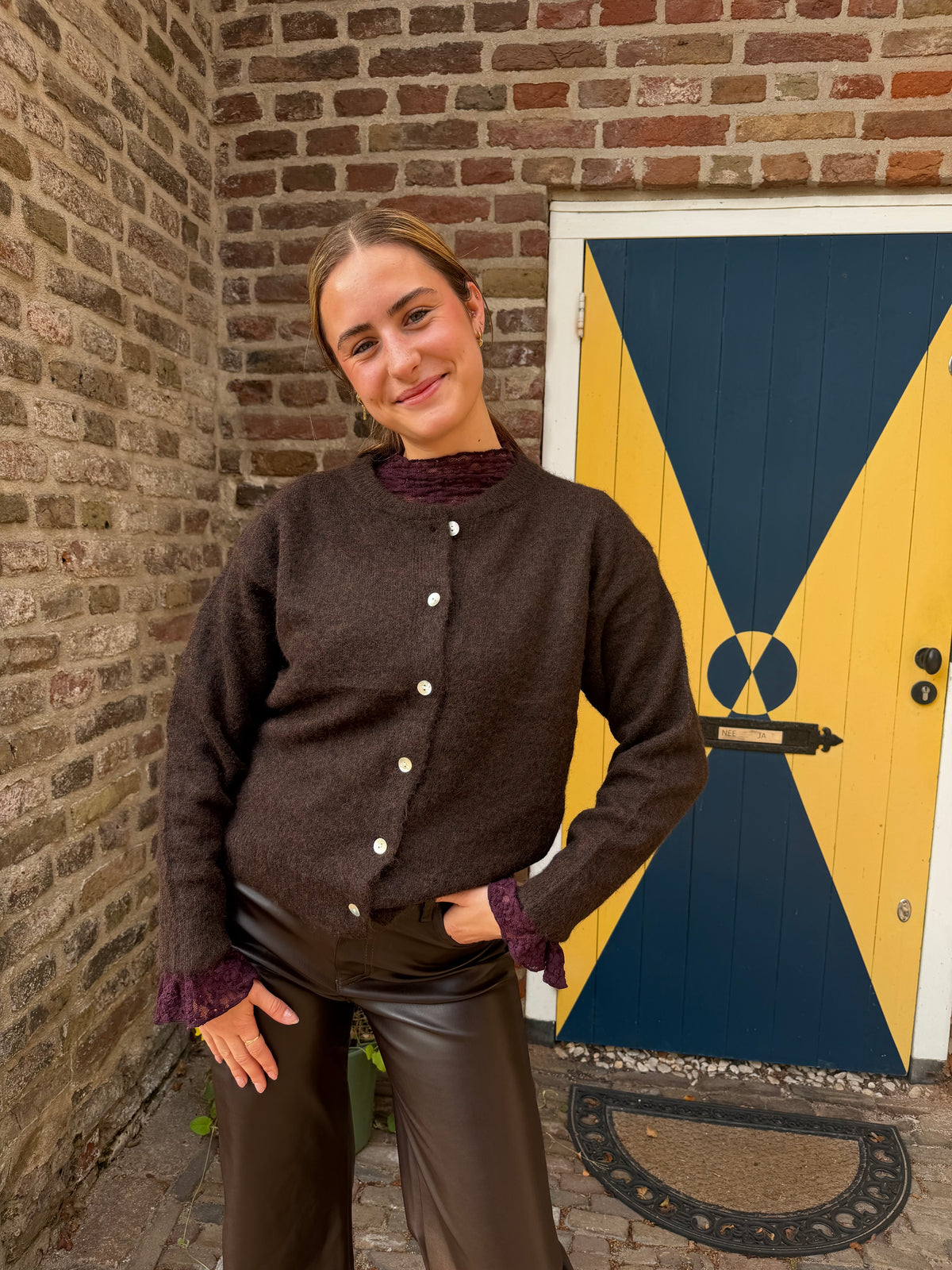 Cardigan Juna Brown voor dames