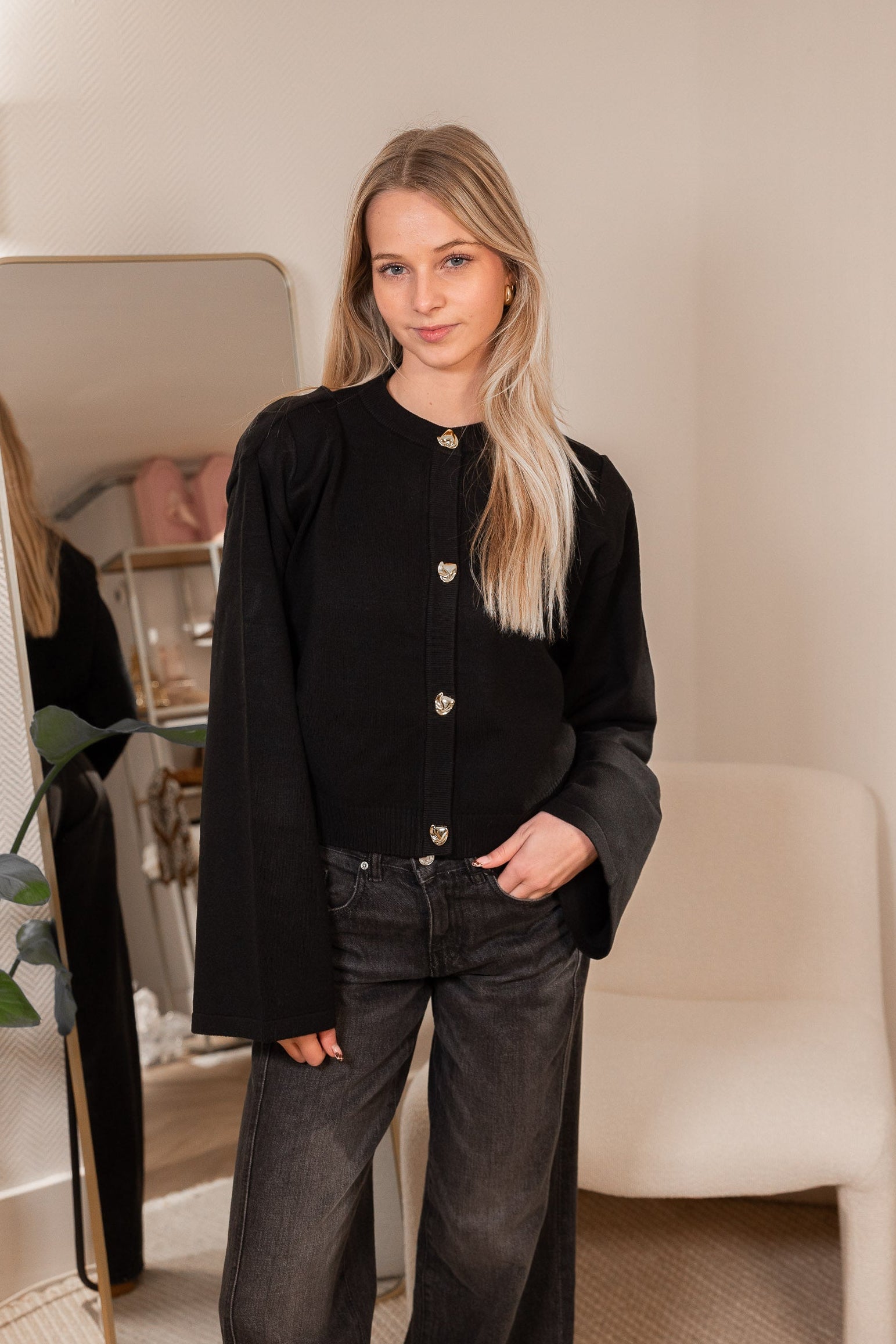 Vest Lindy Zwart voor dames