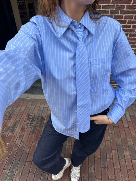 Blouse Vanya Stripe Blue voor dames