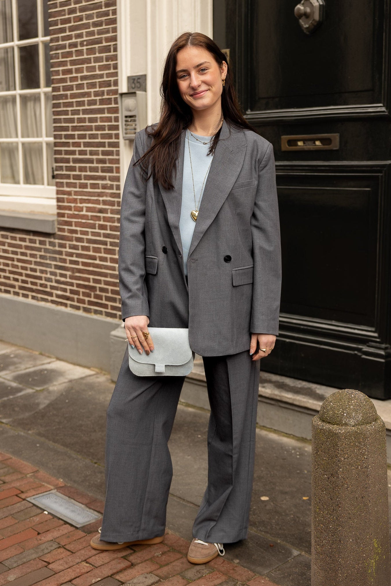 Pantalon Joan Grijs voor dames