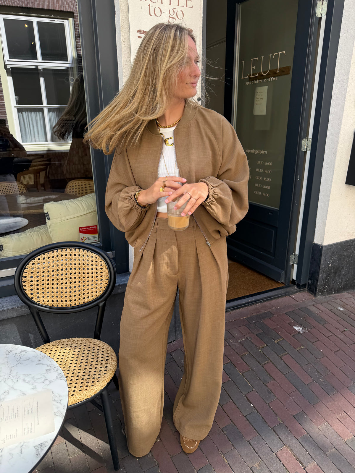 Pants Garwin Wide Leg Sand voor dames
