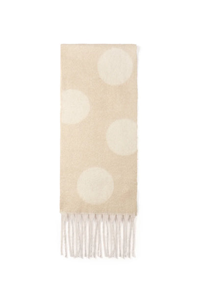 Scarf Dots Knit Beige voor dames