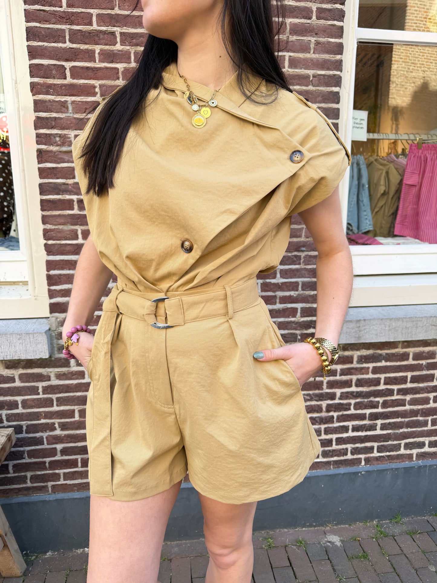 Playsuit Jente Beige voor dames