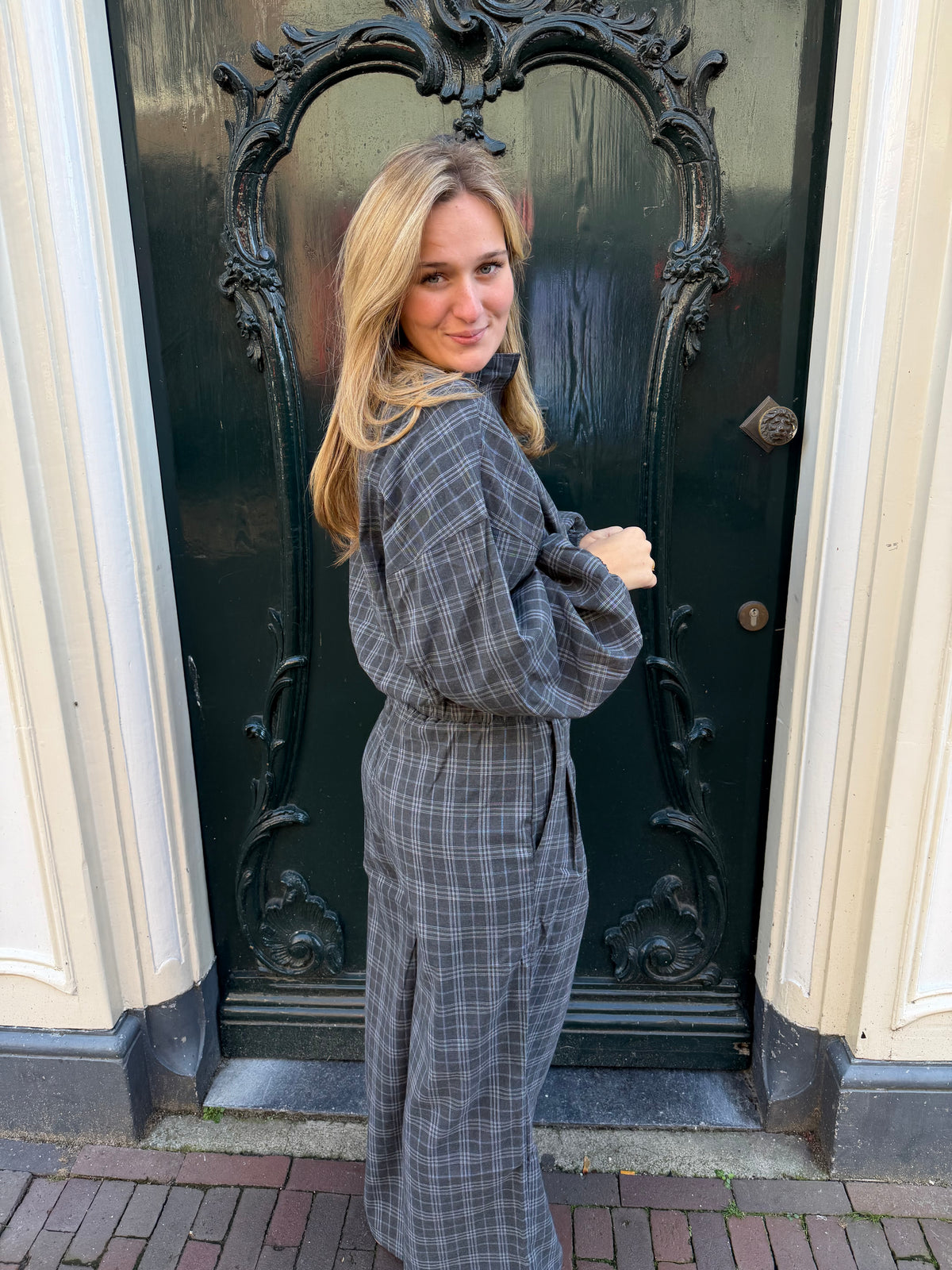 Jacket Skye Check Grey voor dames