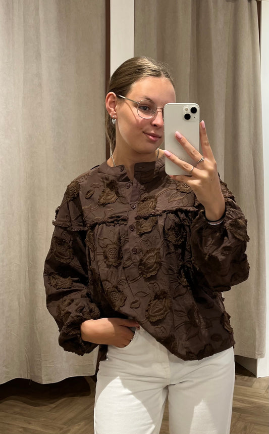 Blouse Vivian Bruin voor dames