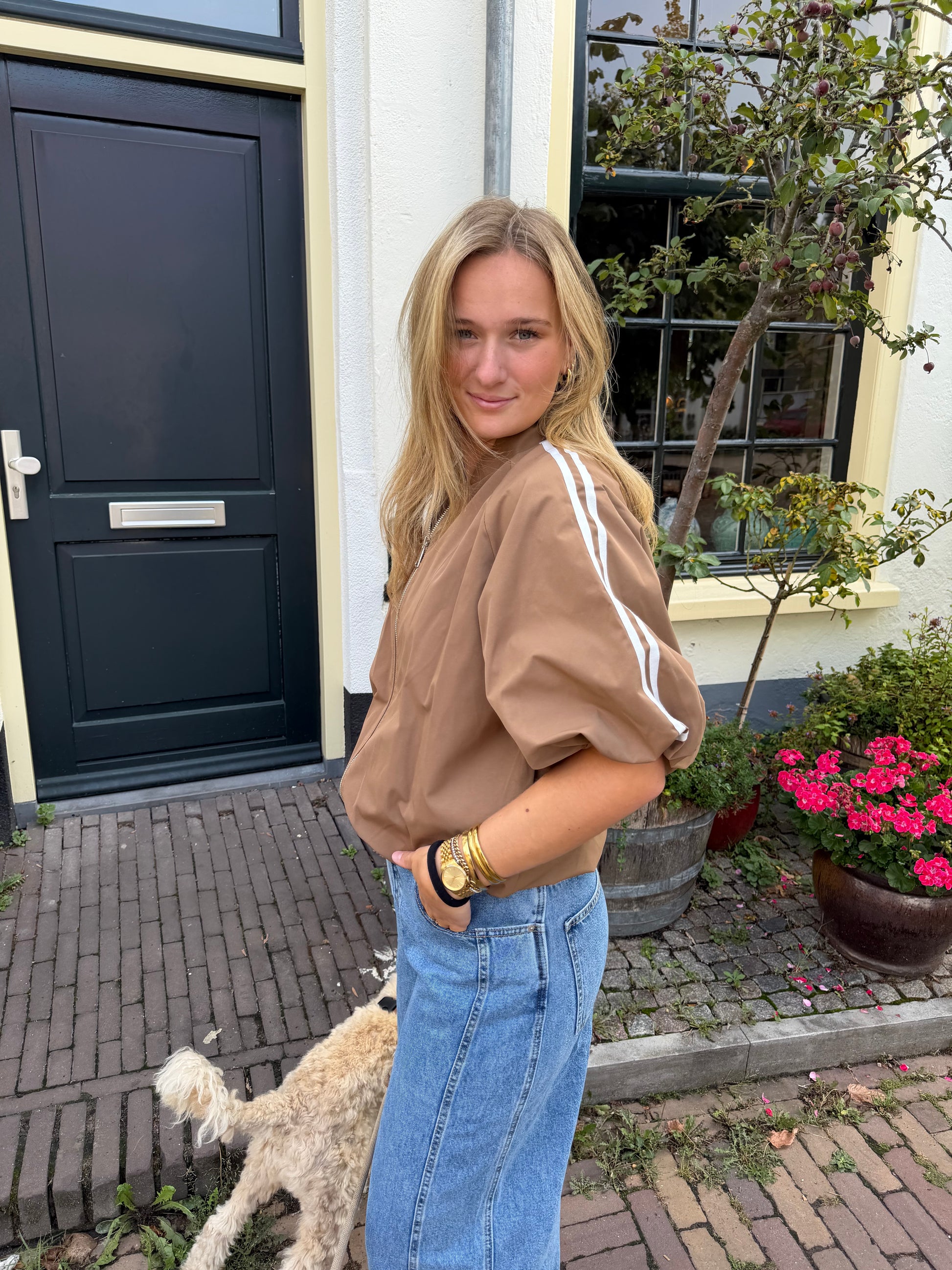 Jacket Marly Stripe Beige voor dames
