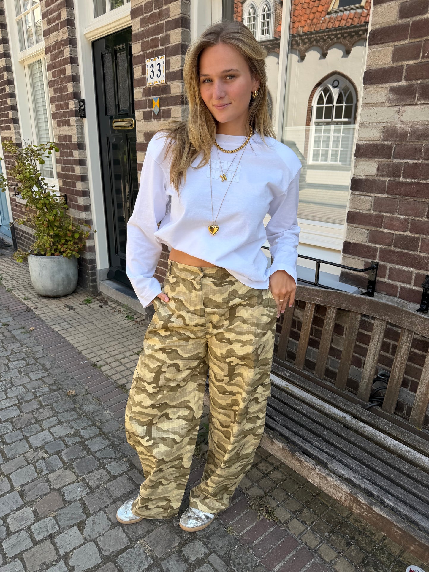 Pants Max Camo Beige voor dames