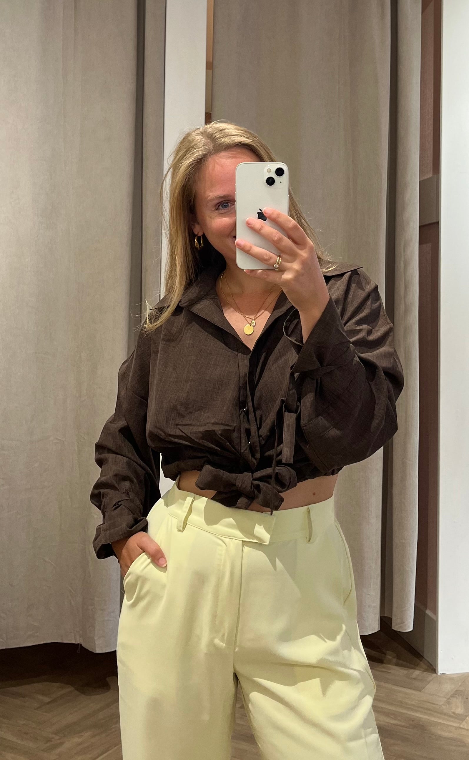 Blouse Heleen Bruin voor dames