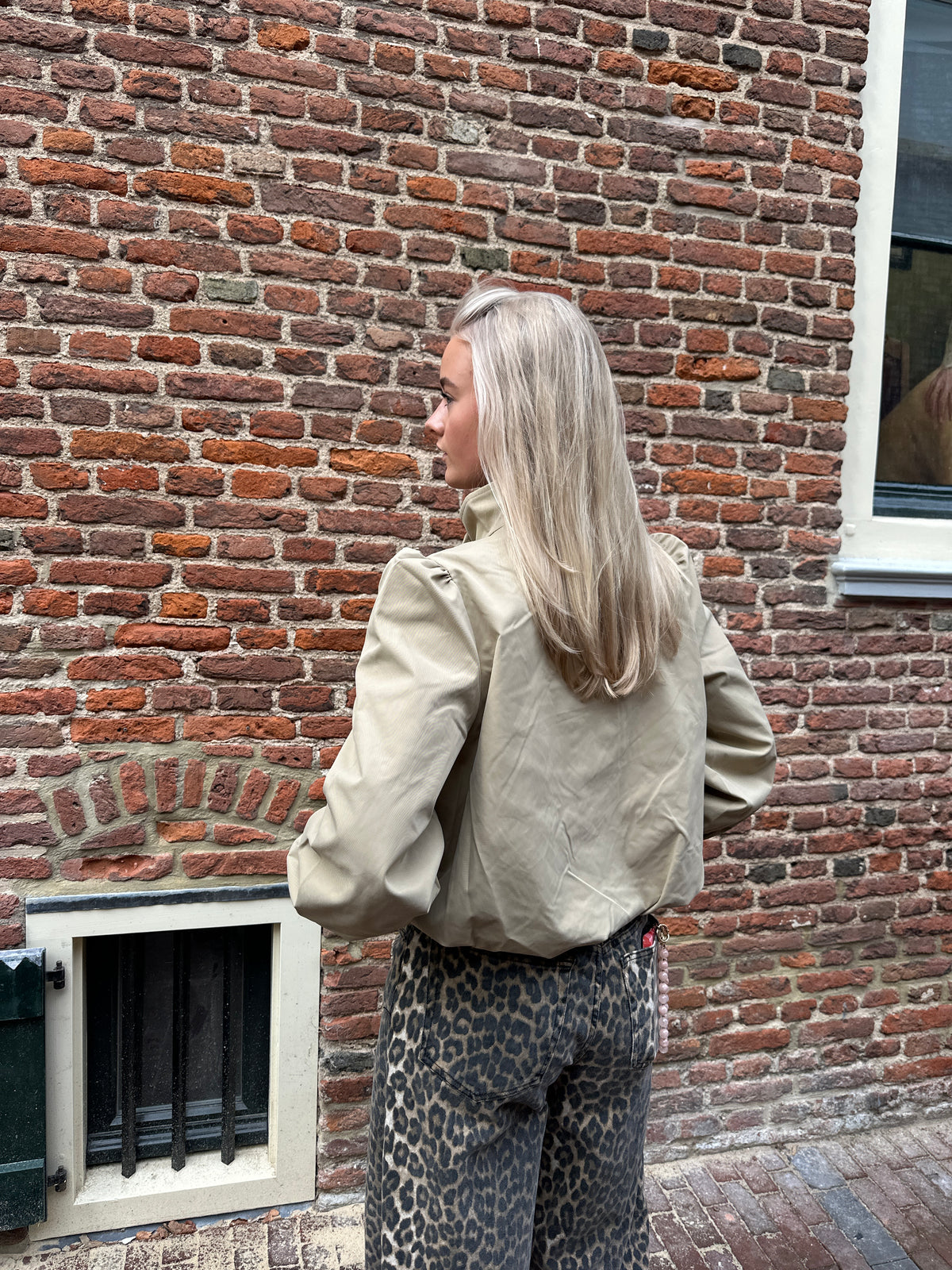 Jacket Nova High Neck Beige voor dames