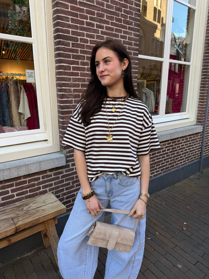 T-shirt Fien Brown voor dames