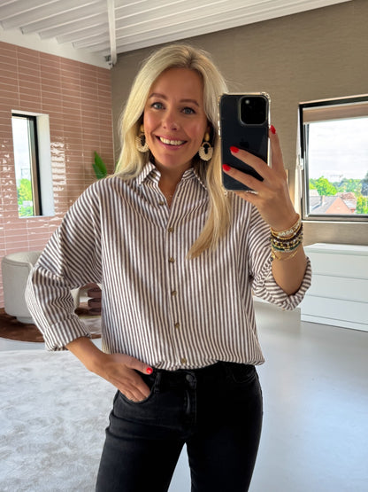 Blouse Evy Bruin voor dames