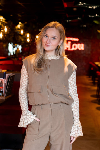 Gilet Garwin Beige voor dames