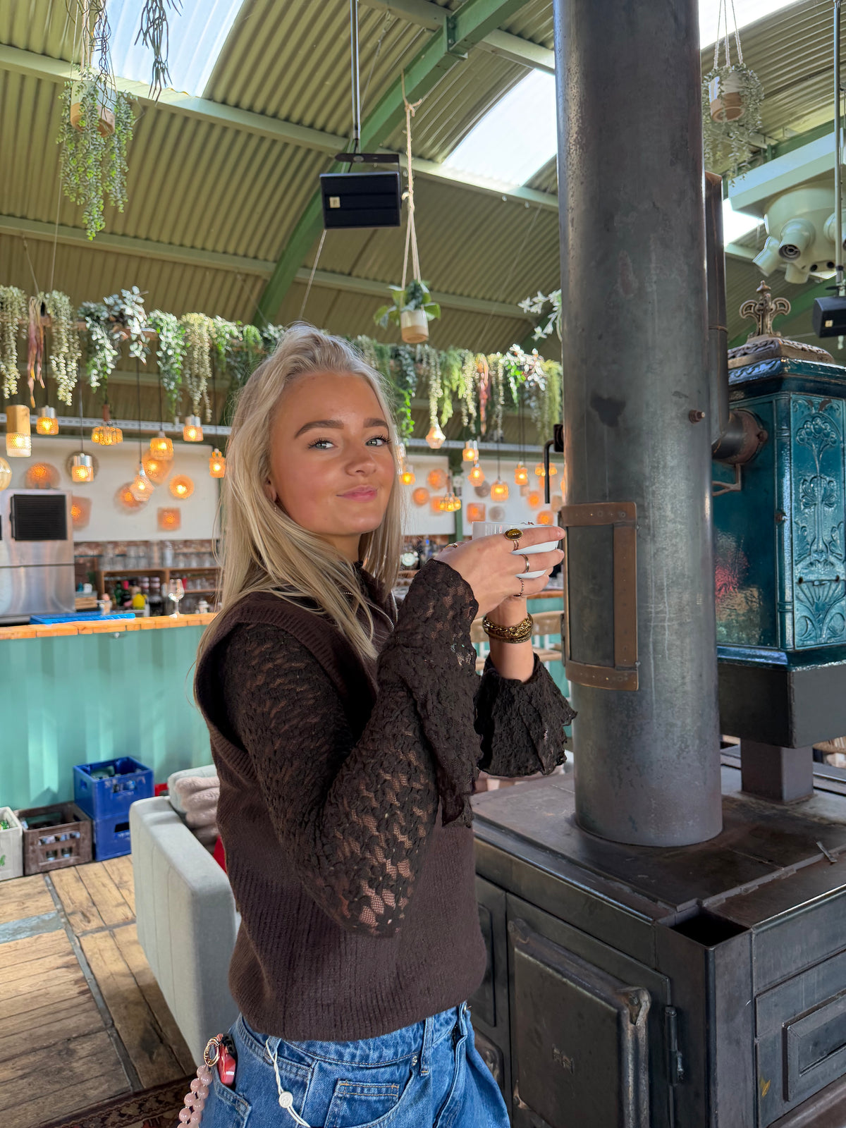 Top Skye Lace Brown voor dames