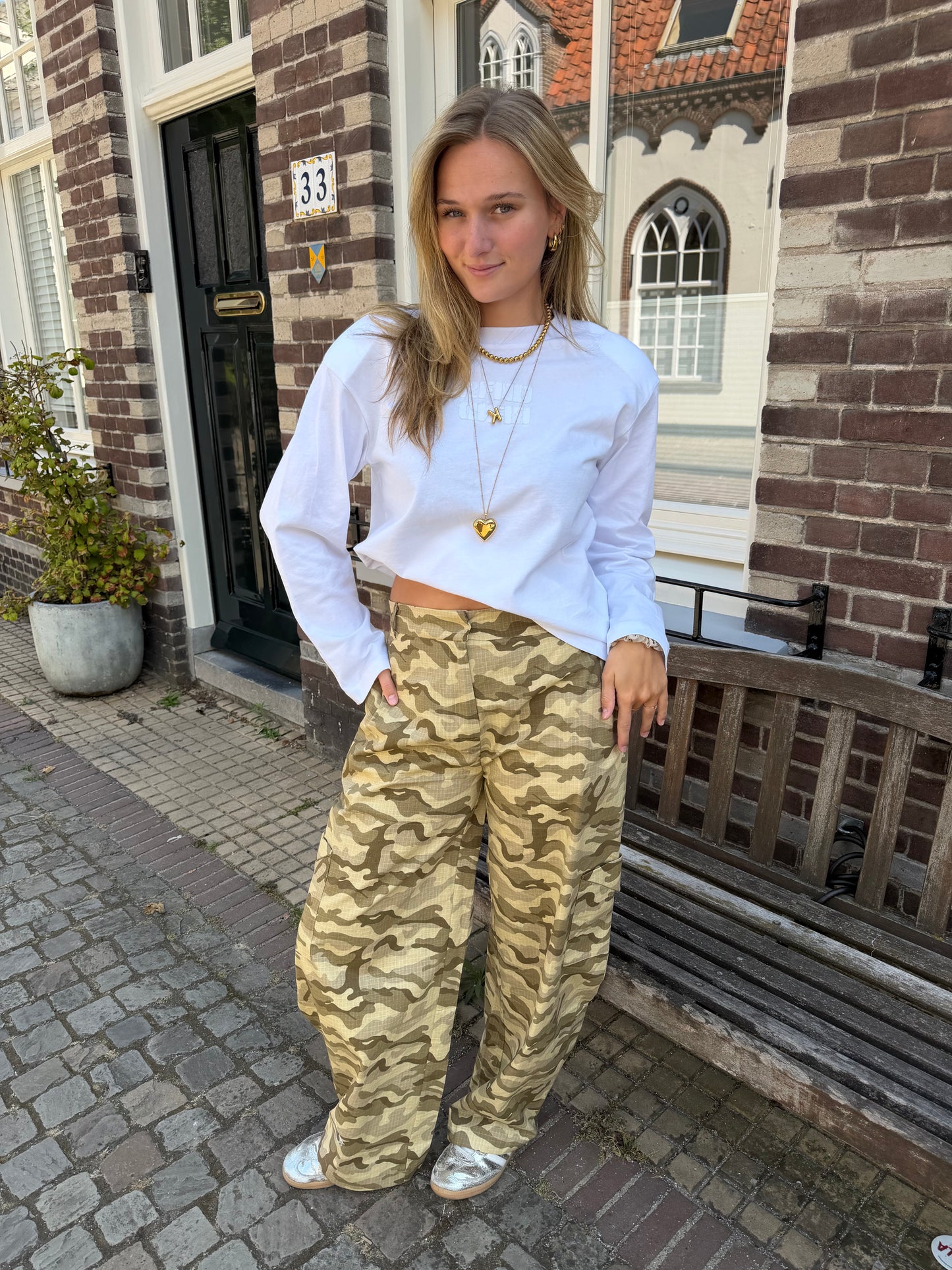 Pants Max Camo Beige voor dames