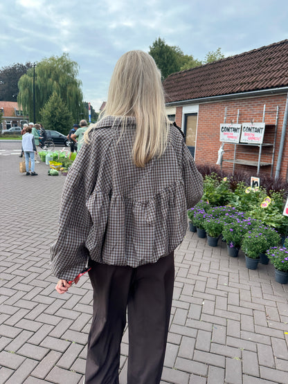 Jacket Sana Check Brown voor dames