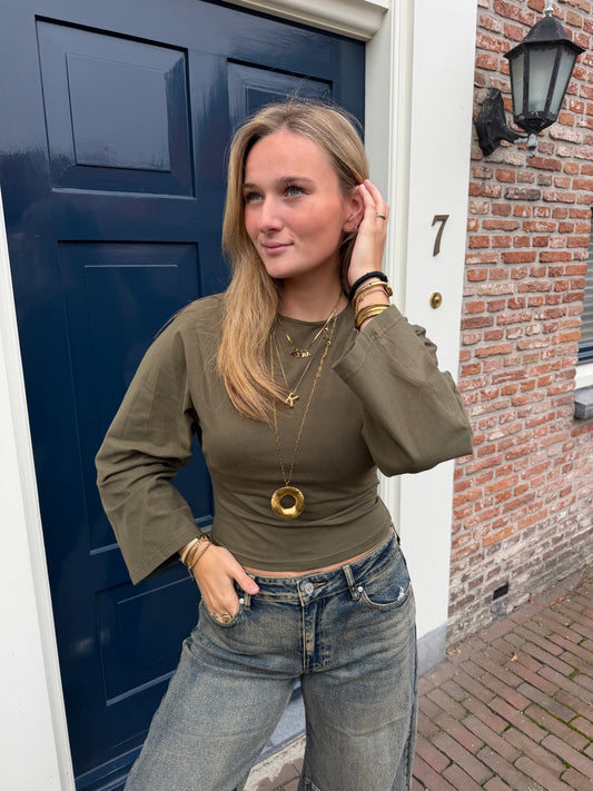 Top Ielse Army Green voor dames