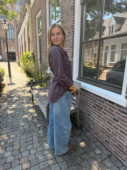 Blouse Bibi Check Brown voor dames
