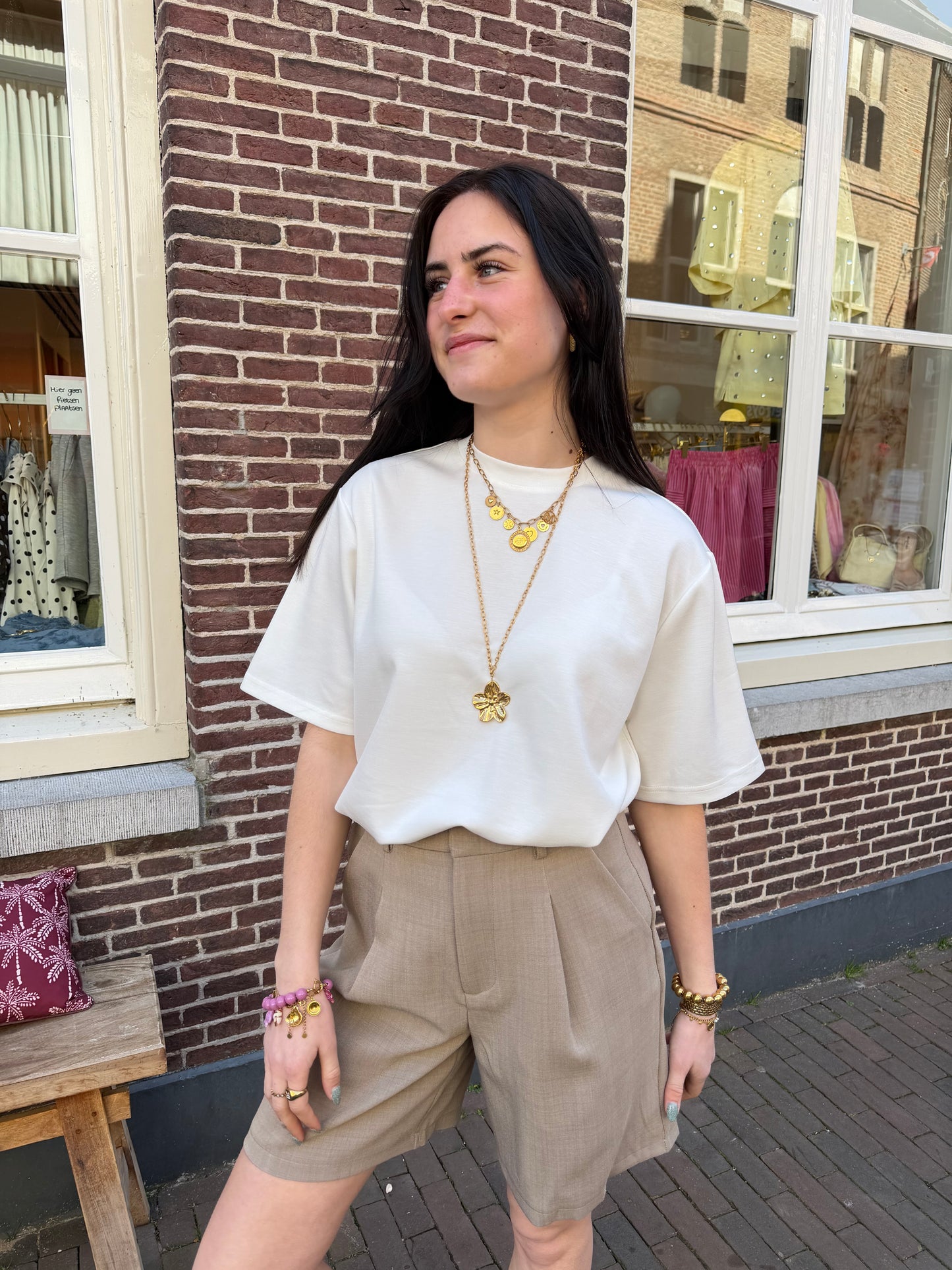 T-shirt Stef White voor dames