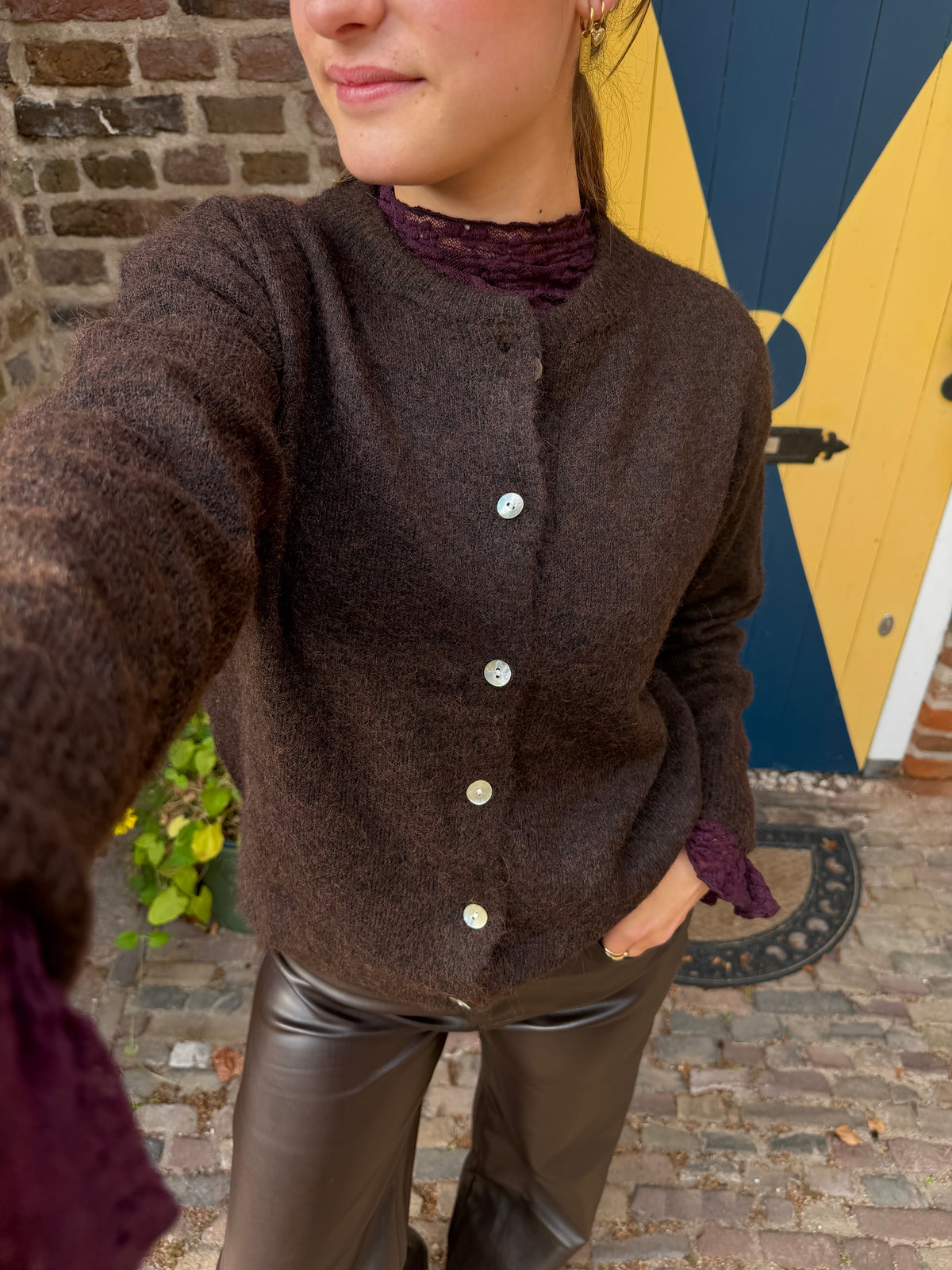 Cardigan Juna Brown voor dames