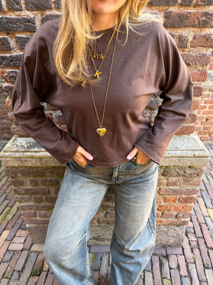 Longsleeve Villy Brown voor dames