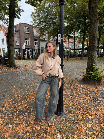 Jacket Siep Check Beige voor dames