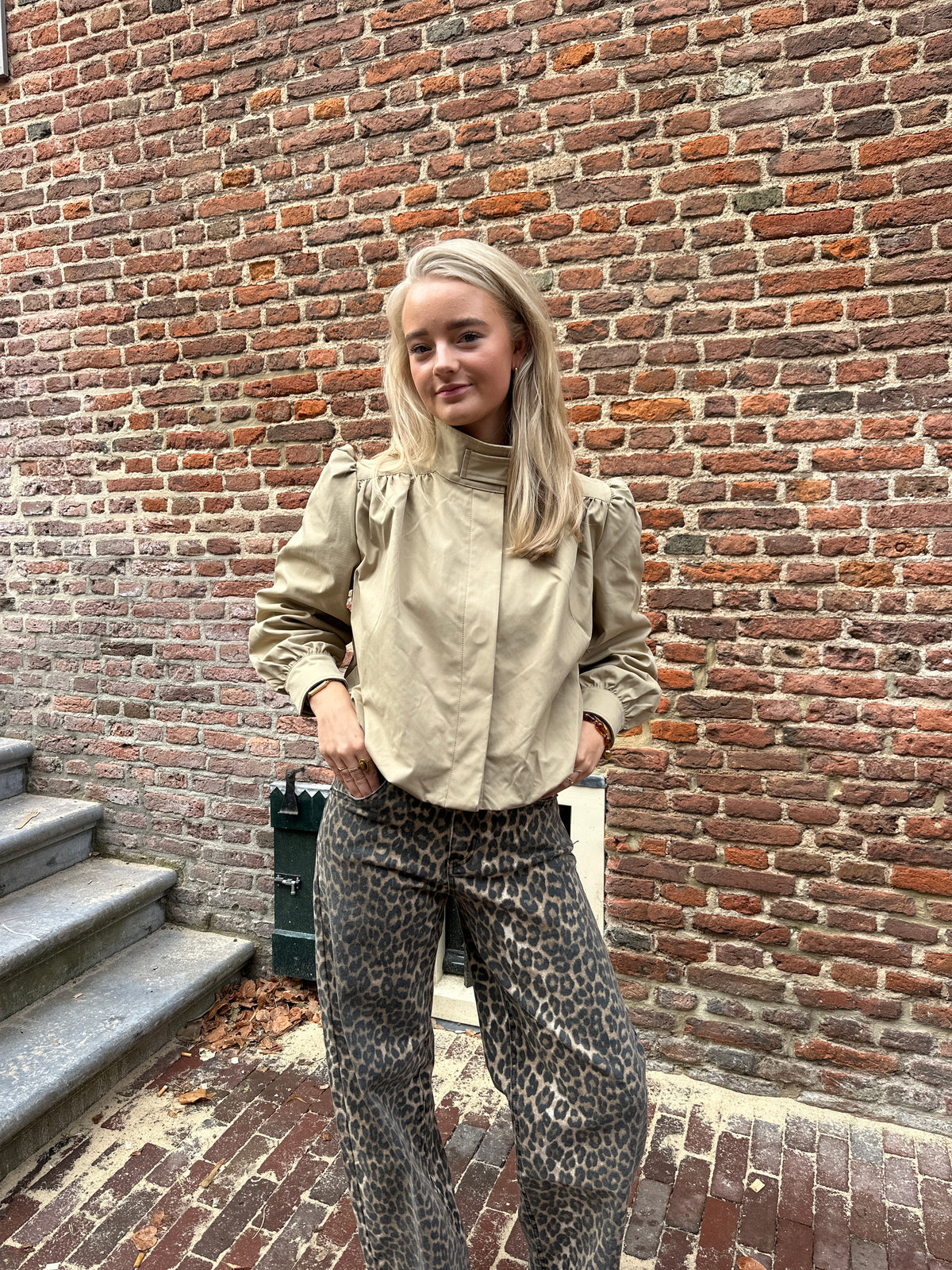 Jacket Nova High Neck Beige voor dames