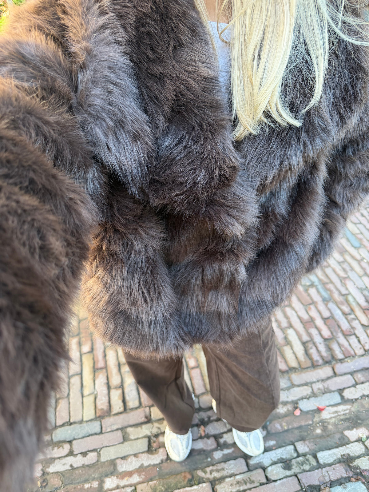 Jacket Mira Furr Brown voor dames