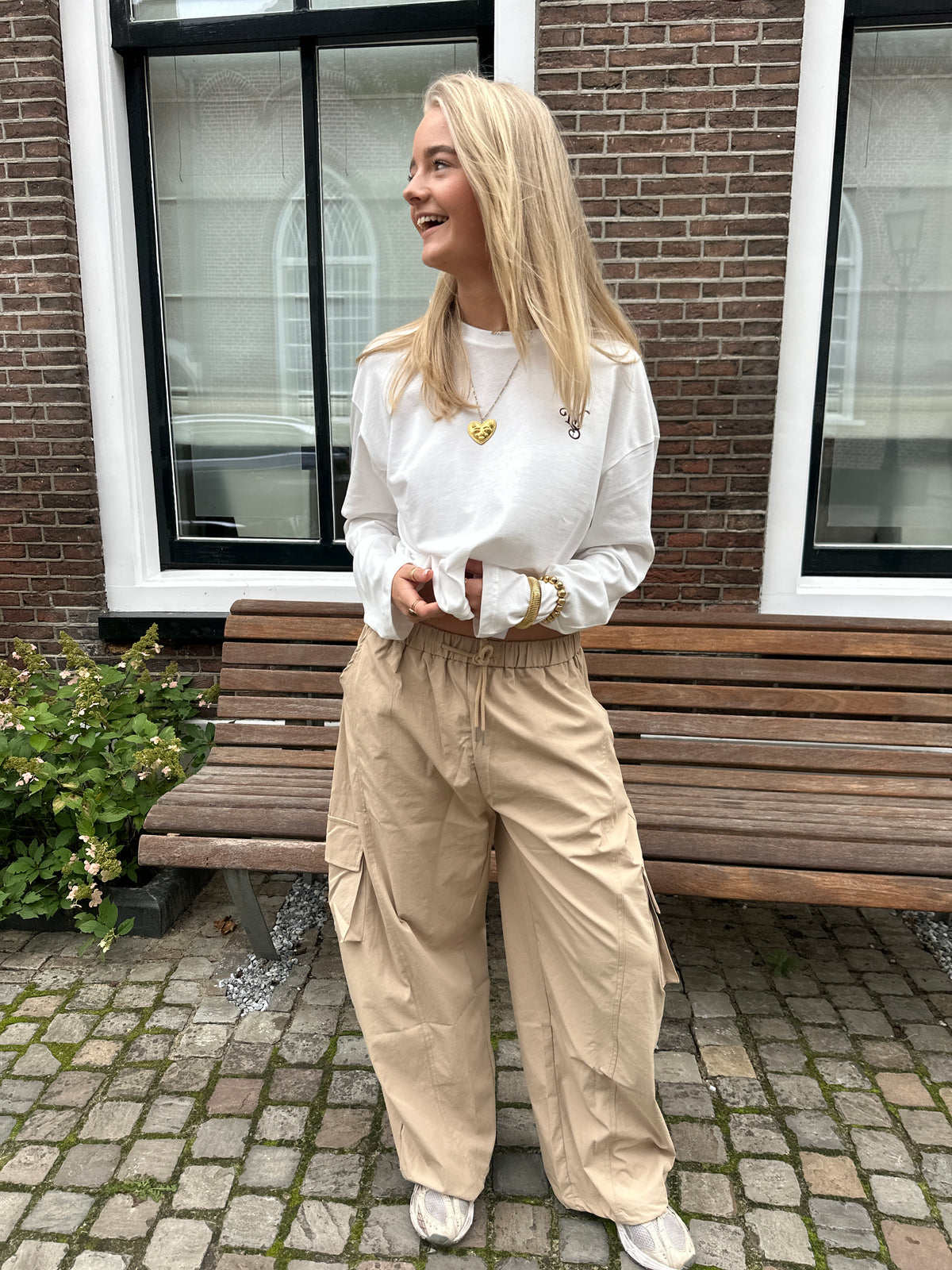 Pants Mia Cargo Beige voor dames