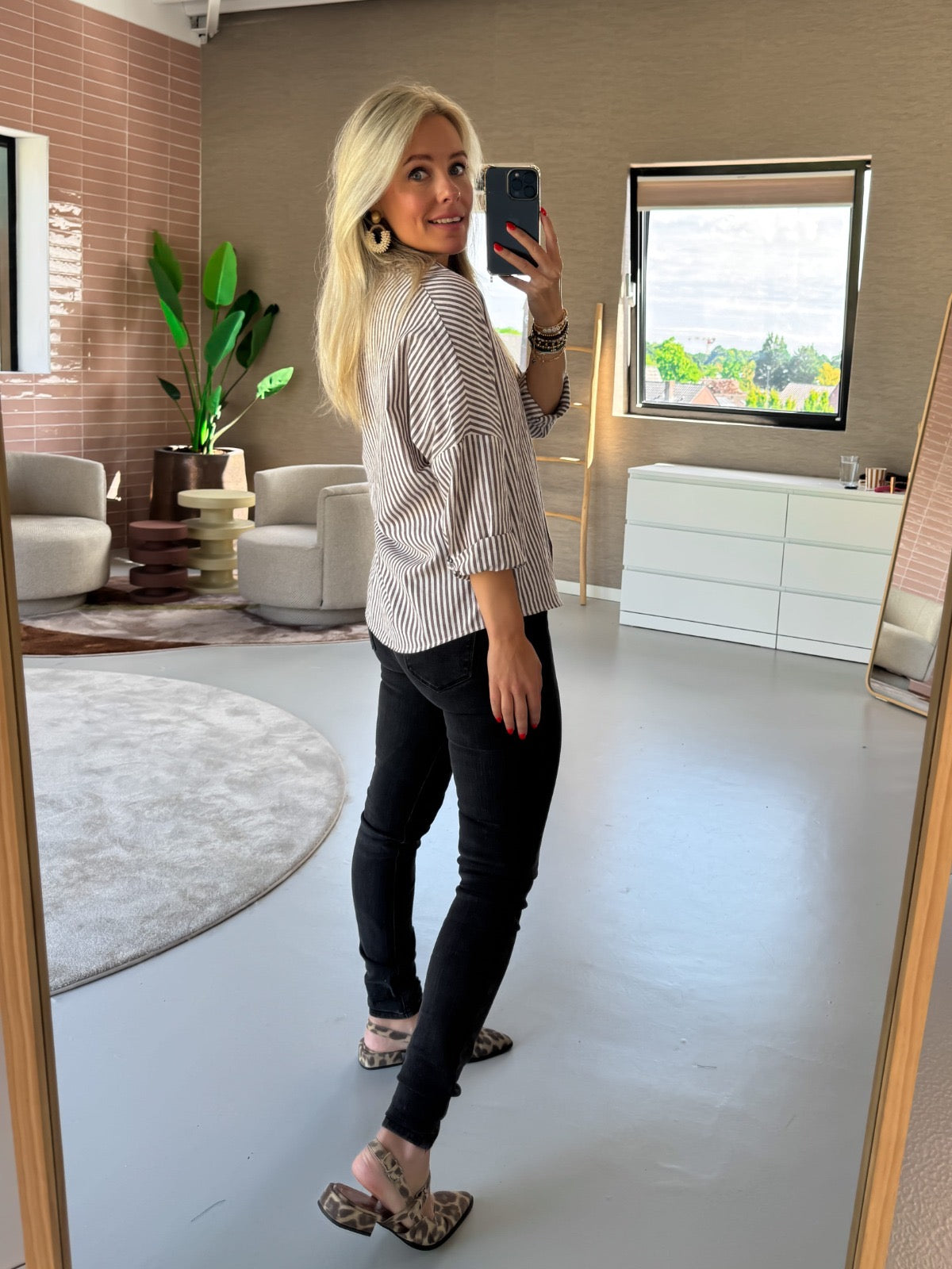 Blouse Evy Bruin voor dames