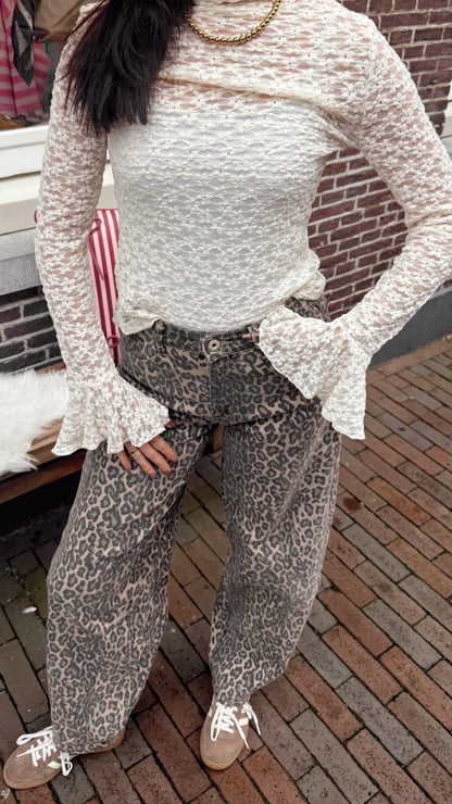 Jeans Balloon Leopard voor dames