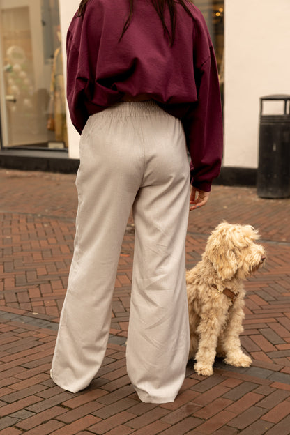 Broek Tyra Offwhite voor dames