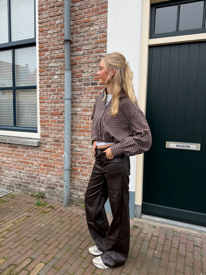 Blouse Noortje Check Brown voor dames