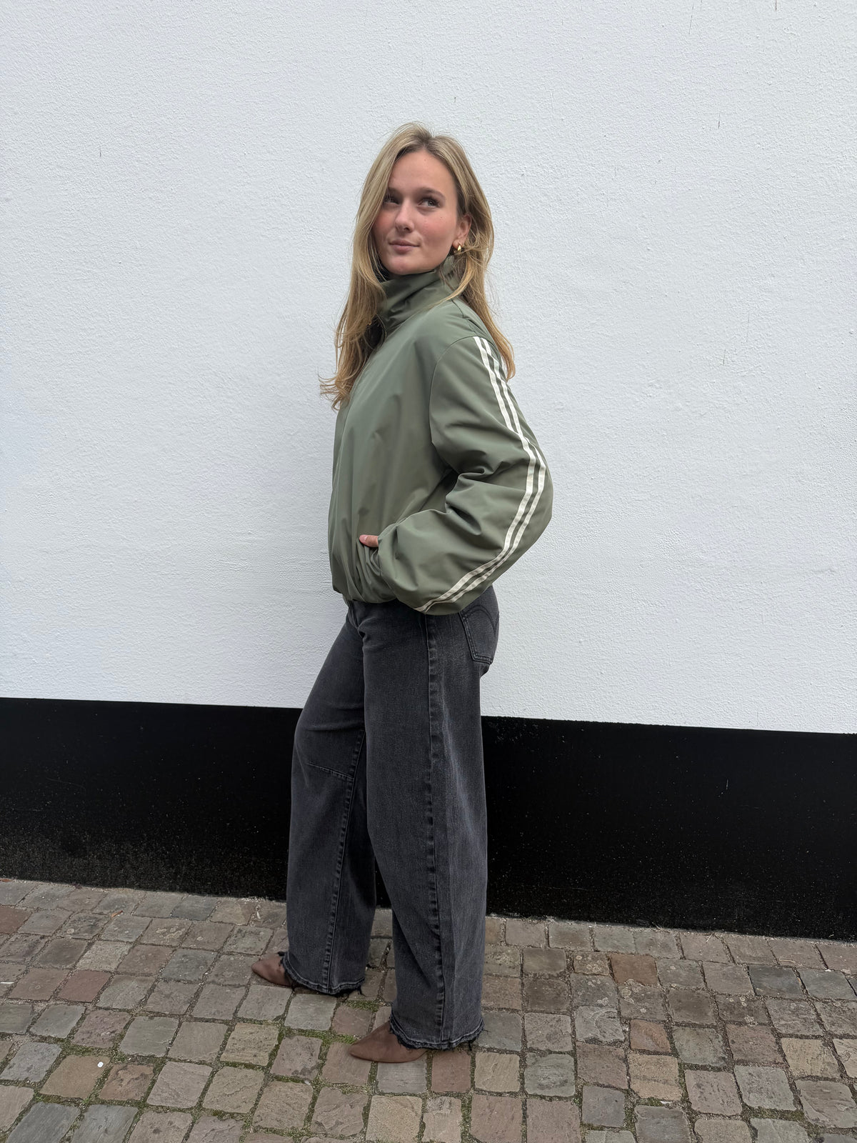 Jacket Indy Stripe Green voor dames