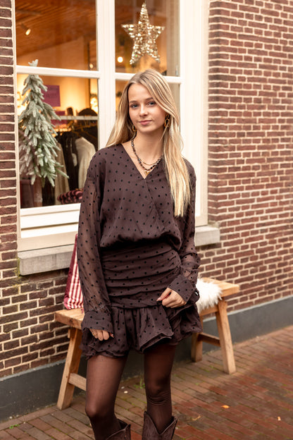 Jurk Eva Bruin voor dames