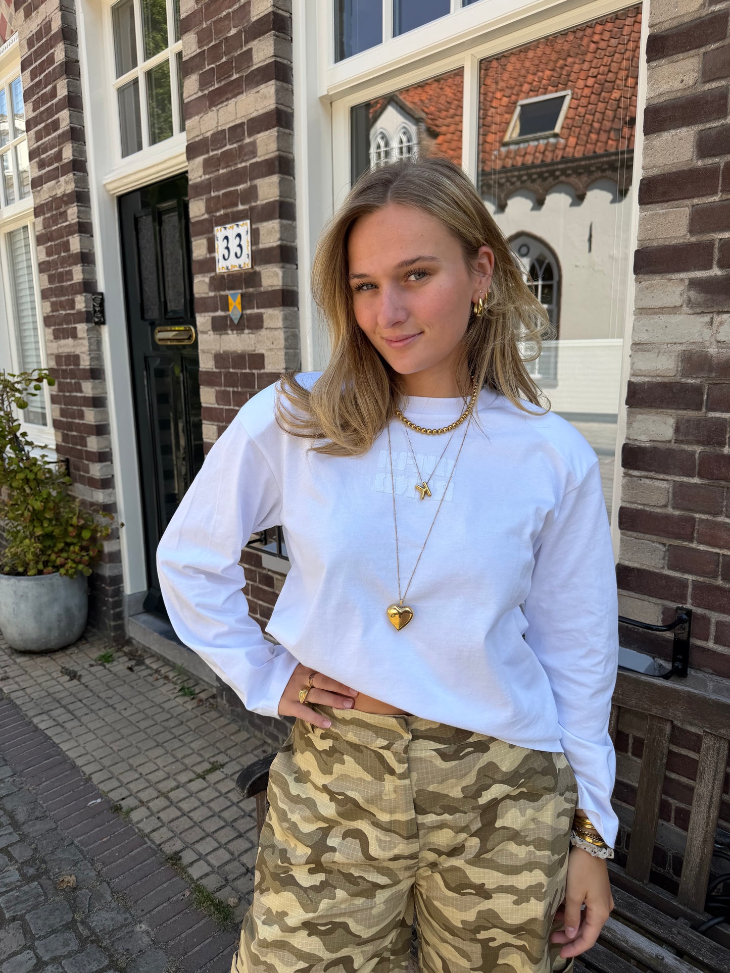 Pants Max Camo Beige voor dames