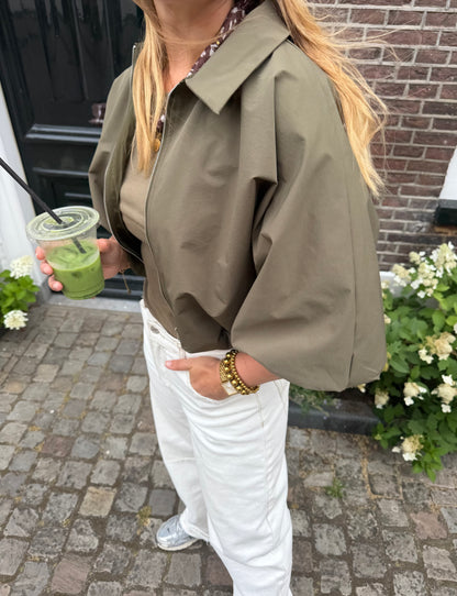 Jacket Nelly Army green voor dames