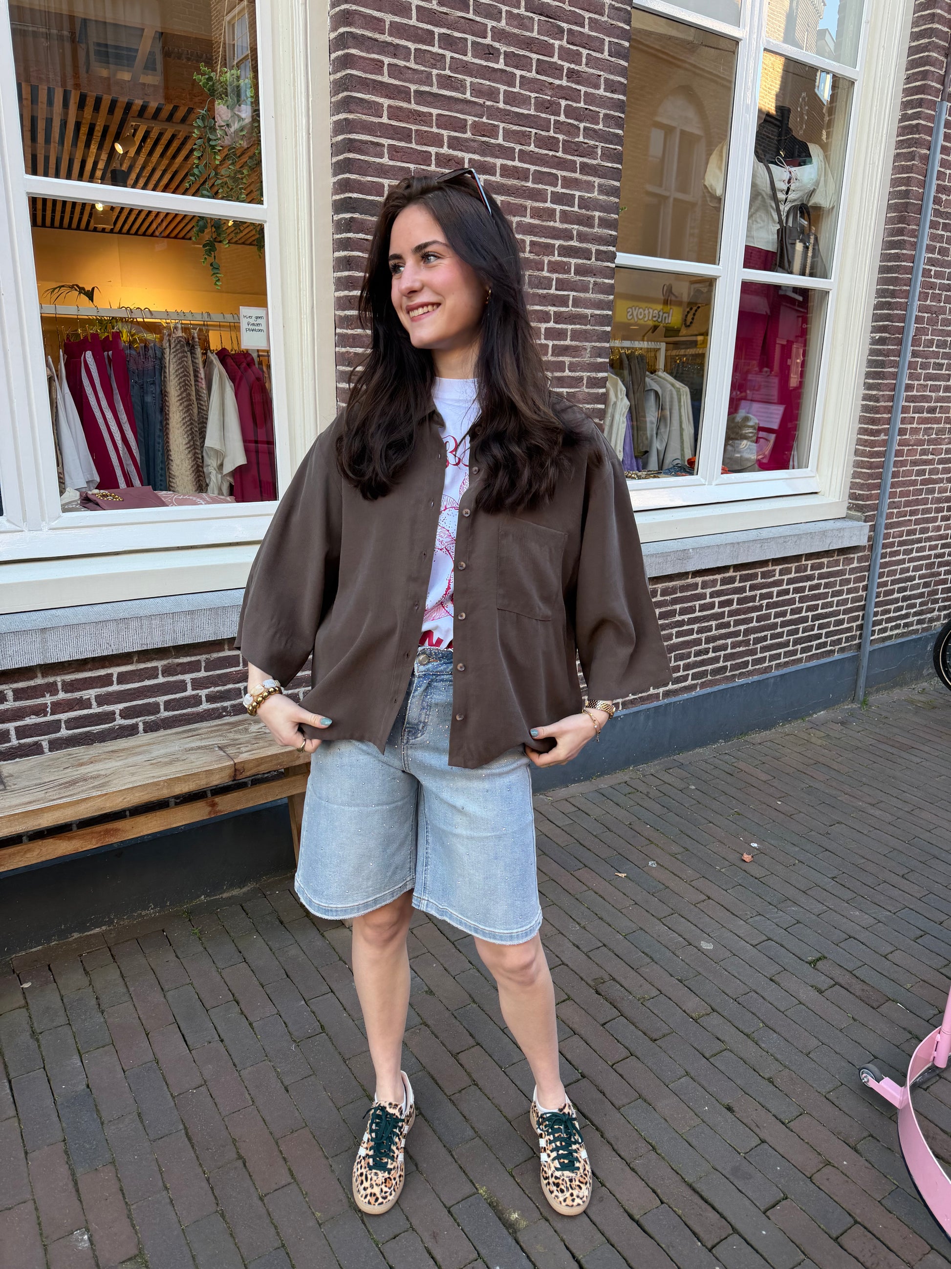 Blouse Verina Bruin voor dames