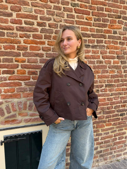 Jacket Alisha Trench Brown voor dames
