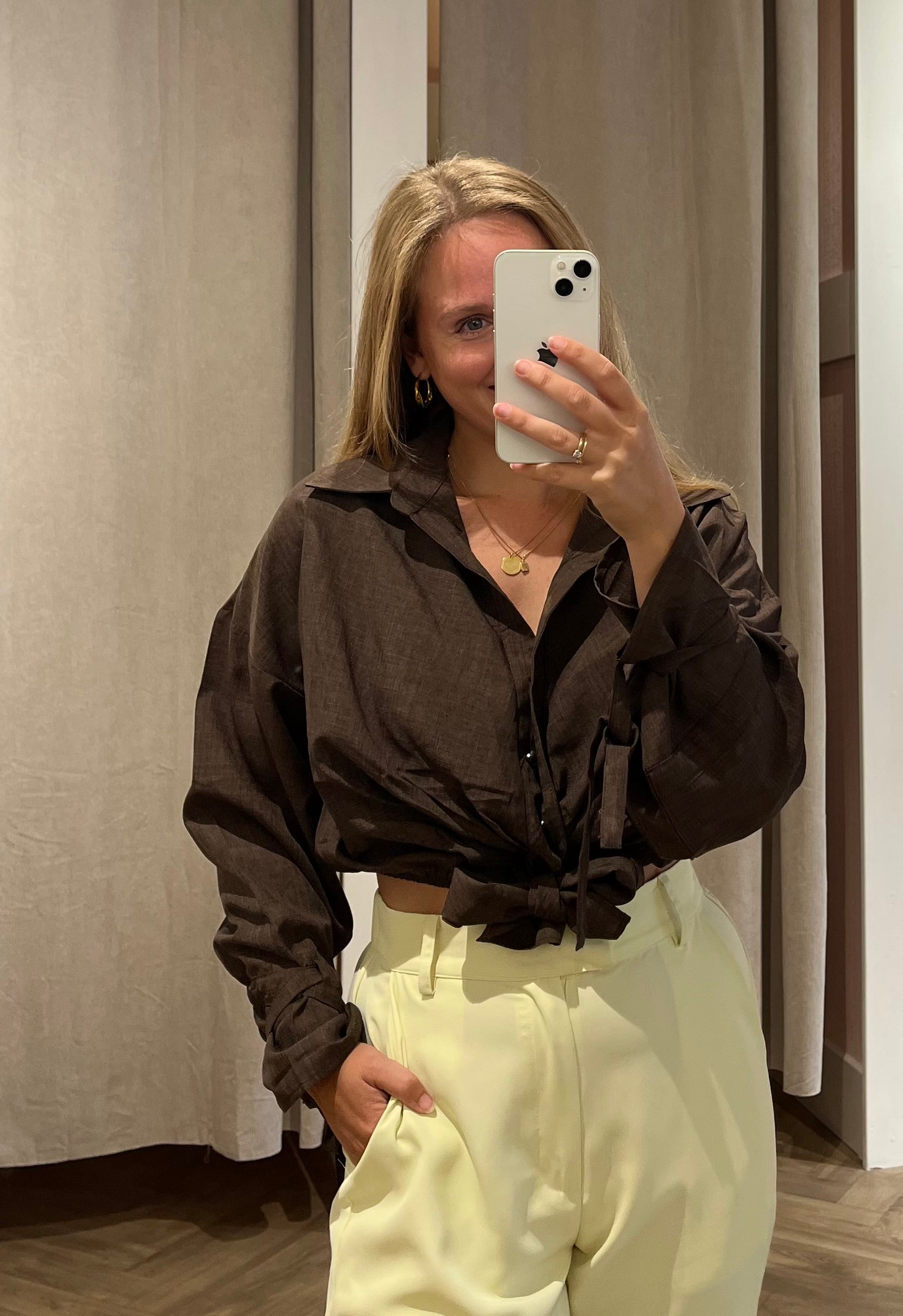 Blouse Heleen Bruin voor dames
