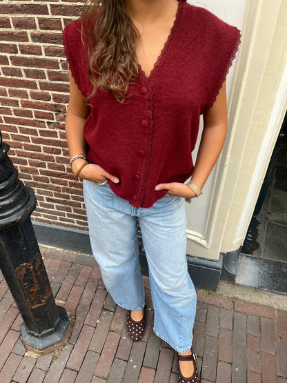 Top Maike Bordeaux voor dames