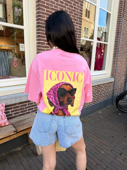 T-shirt Pem Pink voor dames