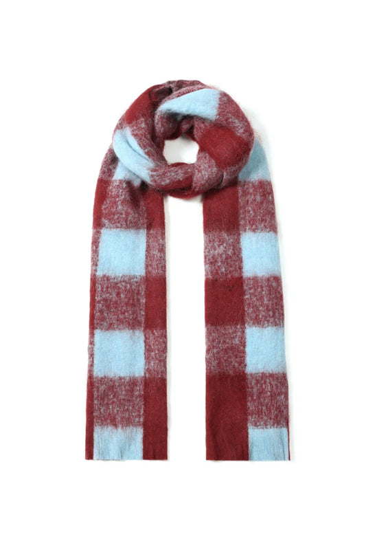 Scarf Check Blue Red voor dames