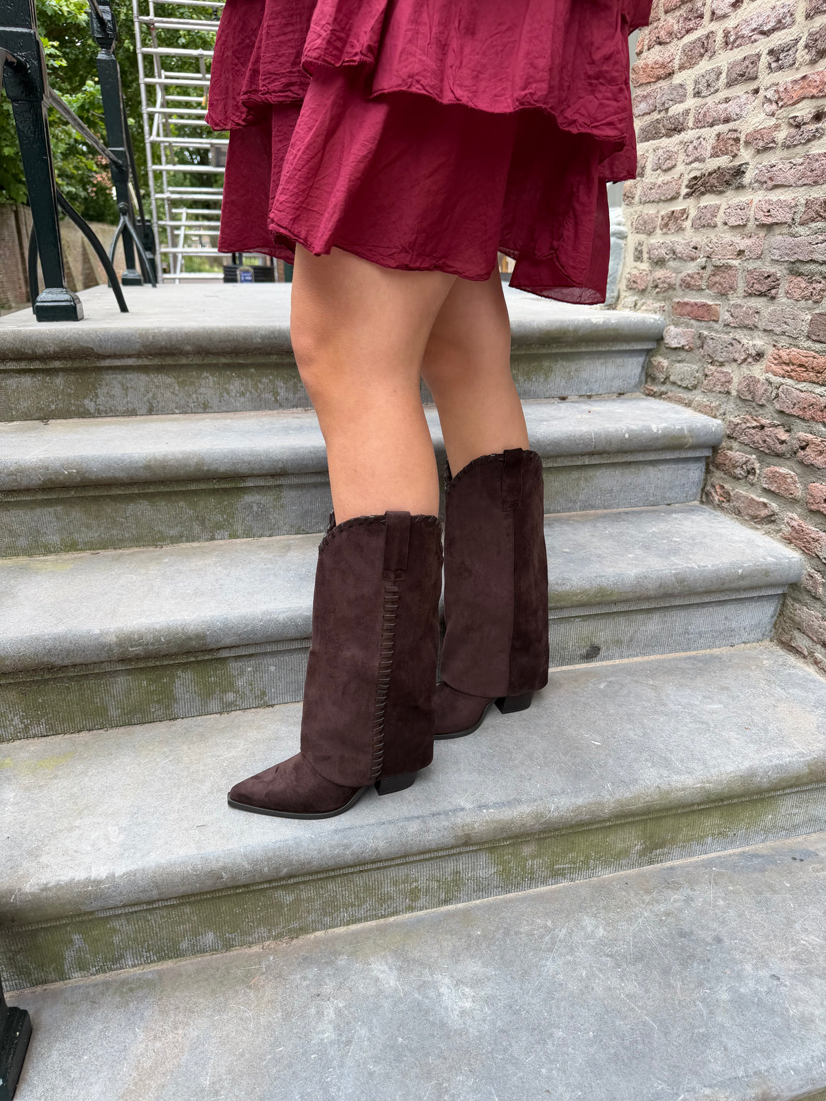 Boots Jade Overlay Brown voor dames