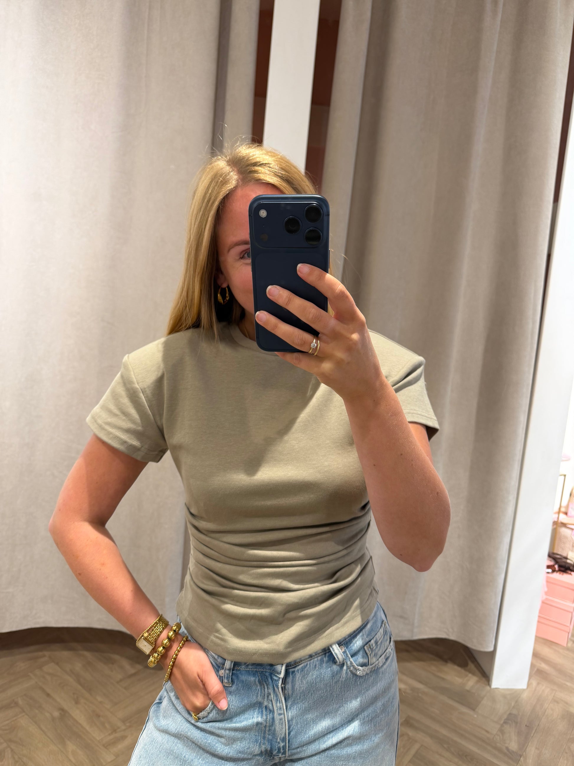 Top Karlijn Beige voor dames