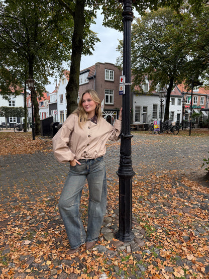 Jacket Siep Check Beige voor dames