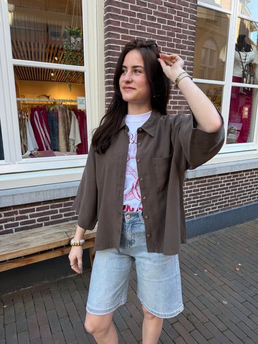 Blouse Verina Bruin voor dames