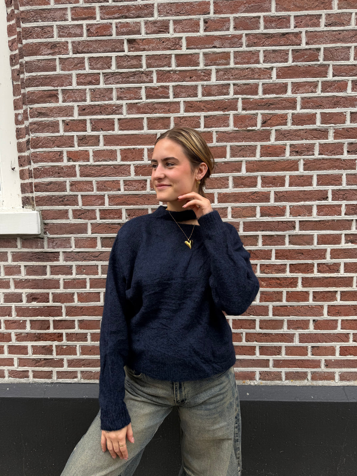 Knit Shanti Choker Blue voor dames
