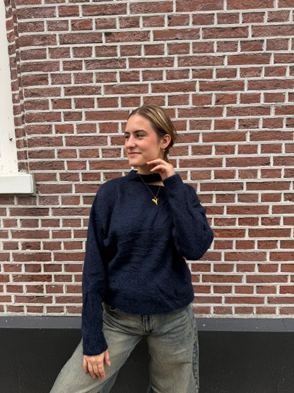 Knit Shanti Choker Blue voor dames