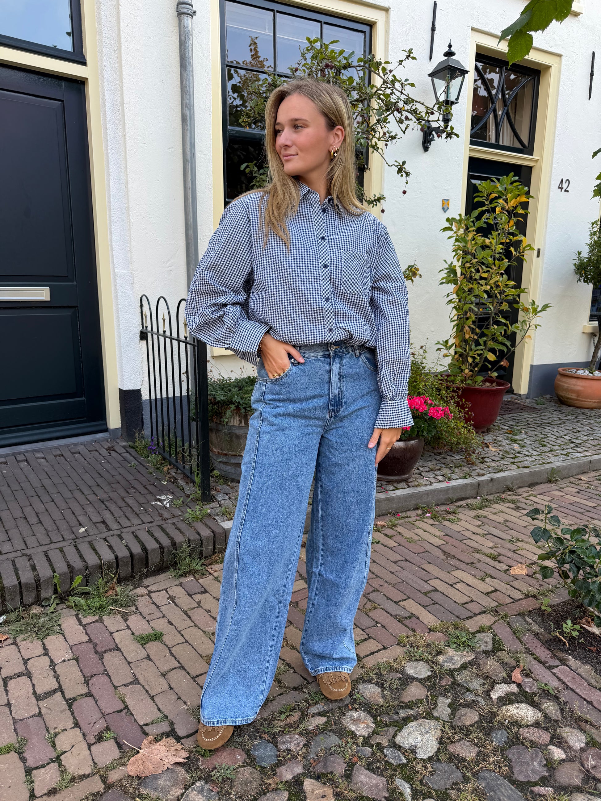 Jeans Alba Wide Leg Blue voor dames